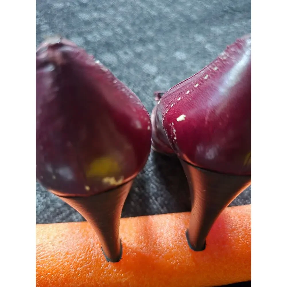 Vintage 70s 80s Smyth Bros Oxblood Wingtip Heeled Oxfords Brogue Pumps